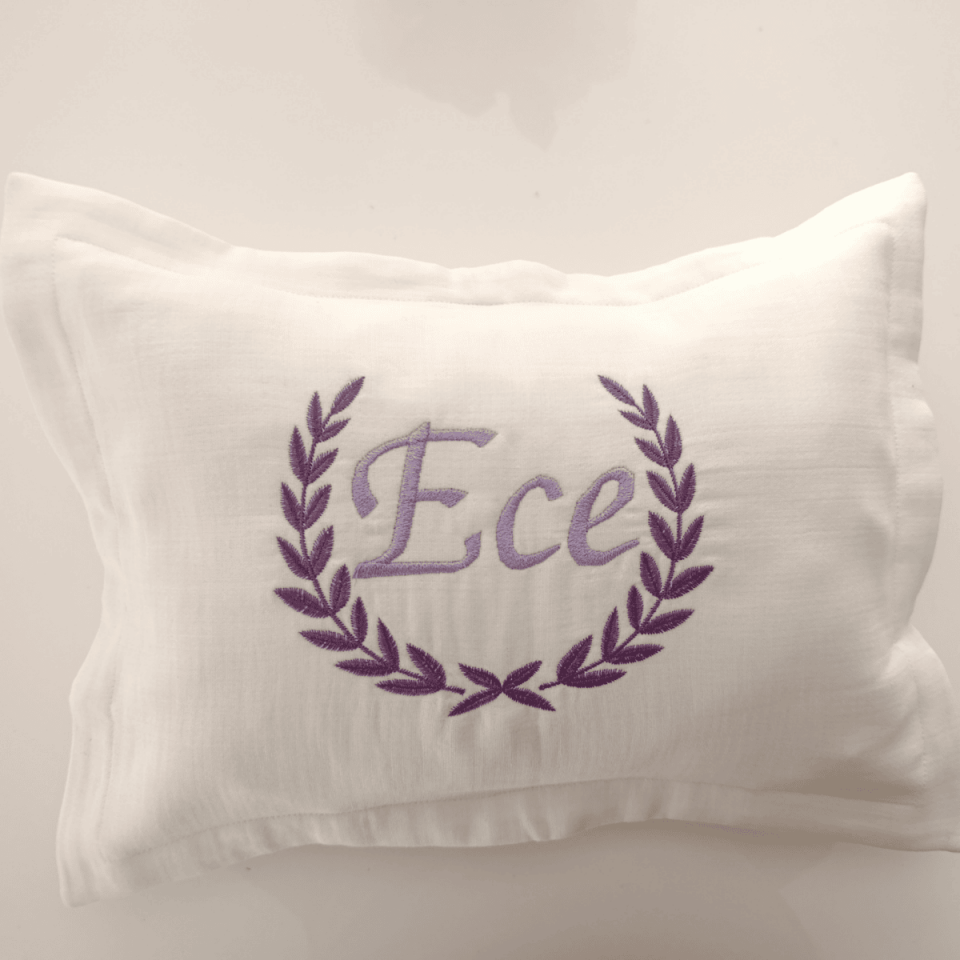 Personalized Embroidered Baby Blanket and Pillow Set – 4 Layers Muslin Fabric, Personalized Gift