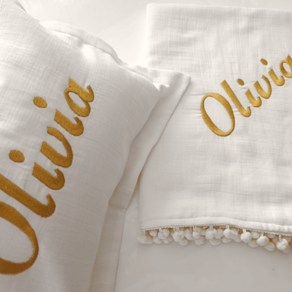 Personalized Newborn Hospital Discharge Set – 6 Piece Personalized Muslin Baby Products