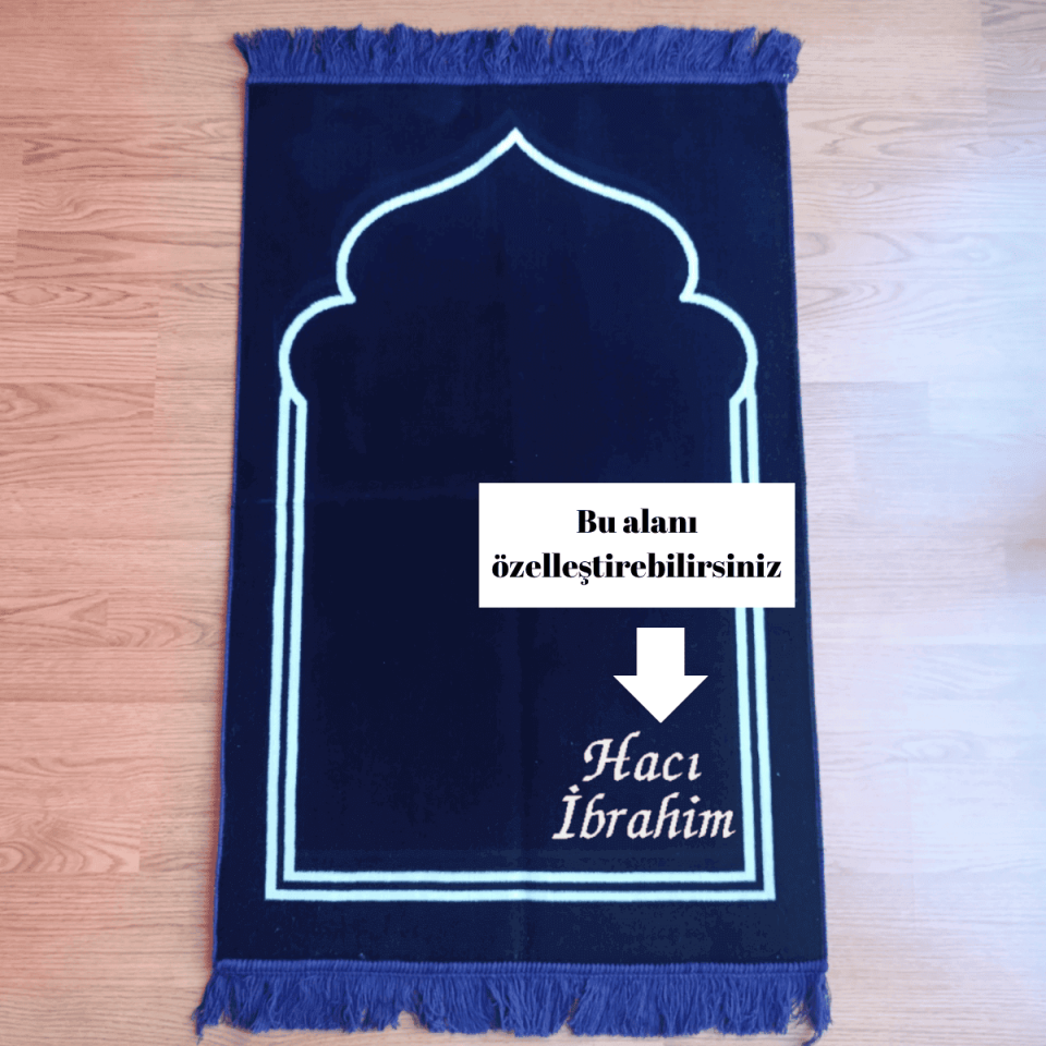 Kişiye Özel Lacivert Seccade