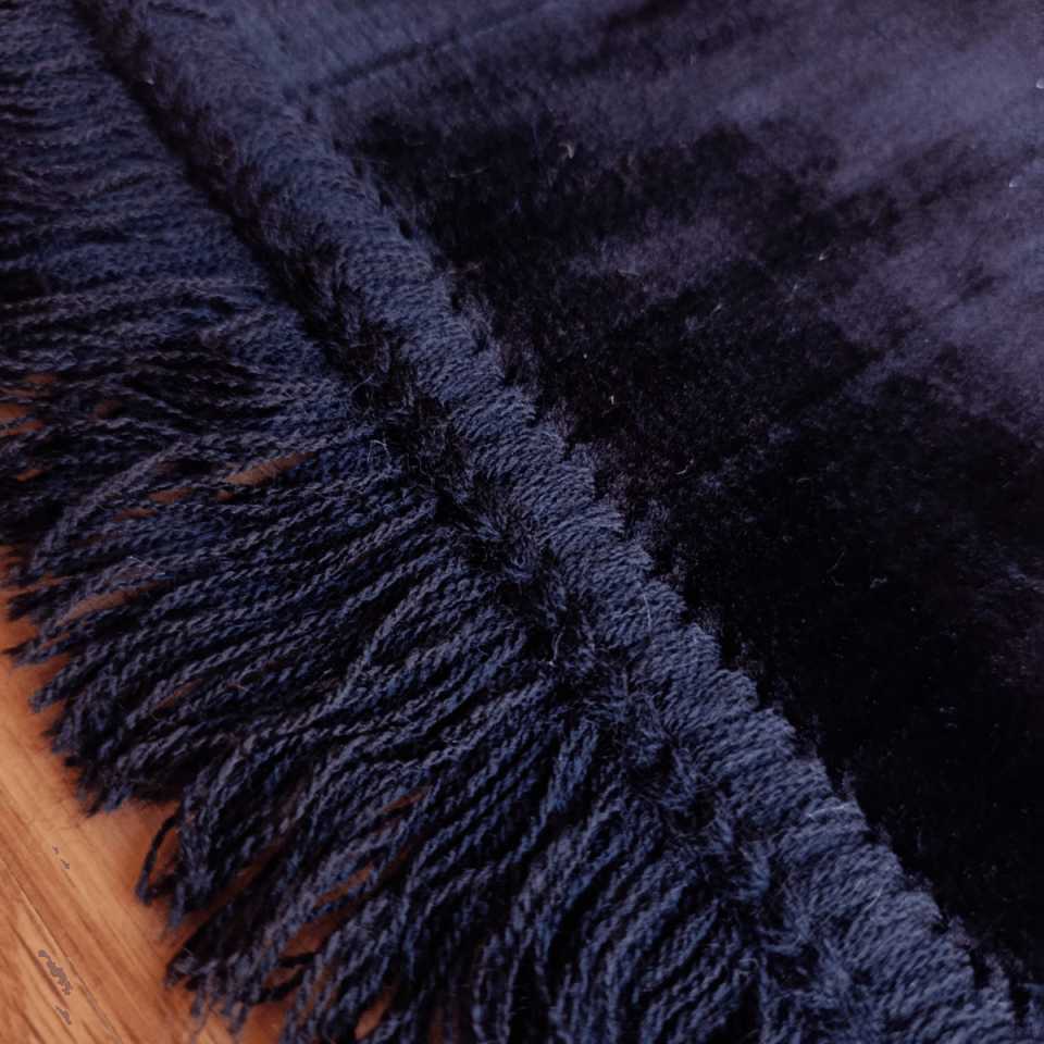Black Prayer Rug with Personalized Name Writing