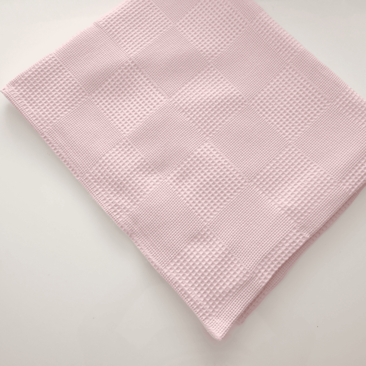 Waffle Textured Pink Baby Blanket