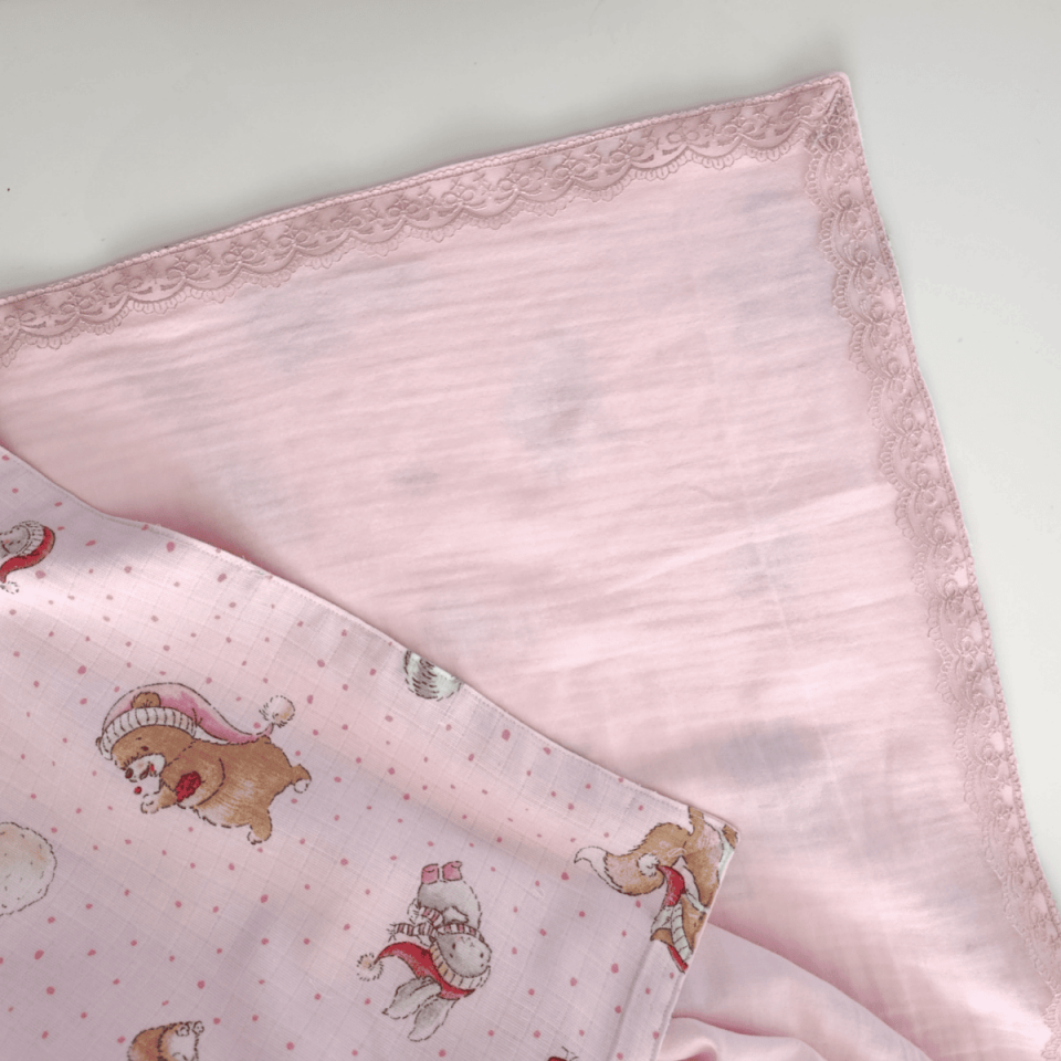 Pink Muslin Baby Blanket