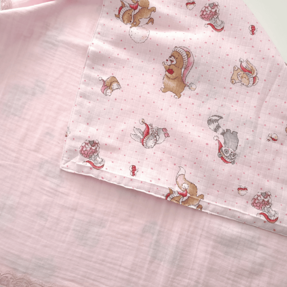 Pink Muslin Baby Blanket