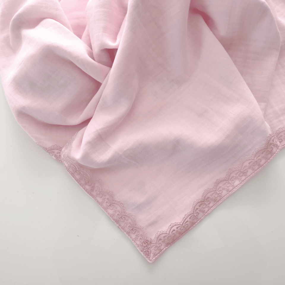 Pink Muslin Baby Blanket