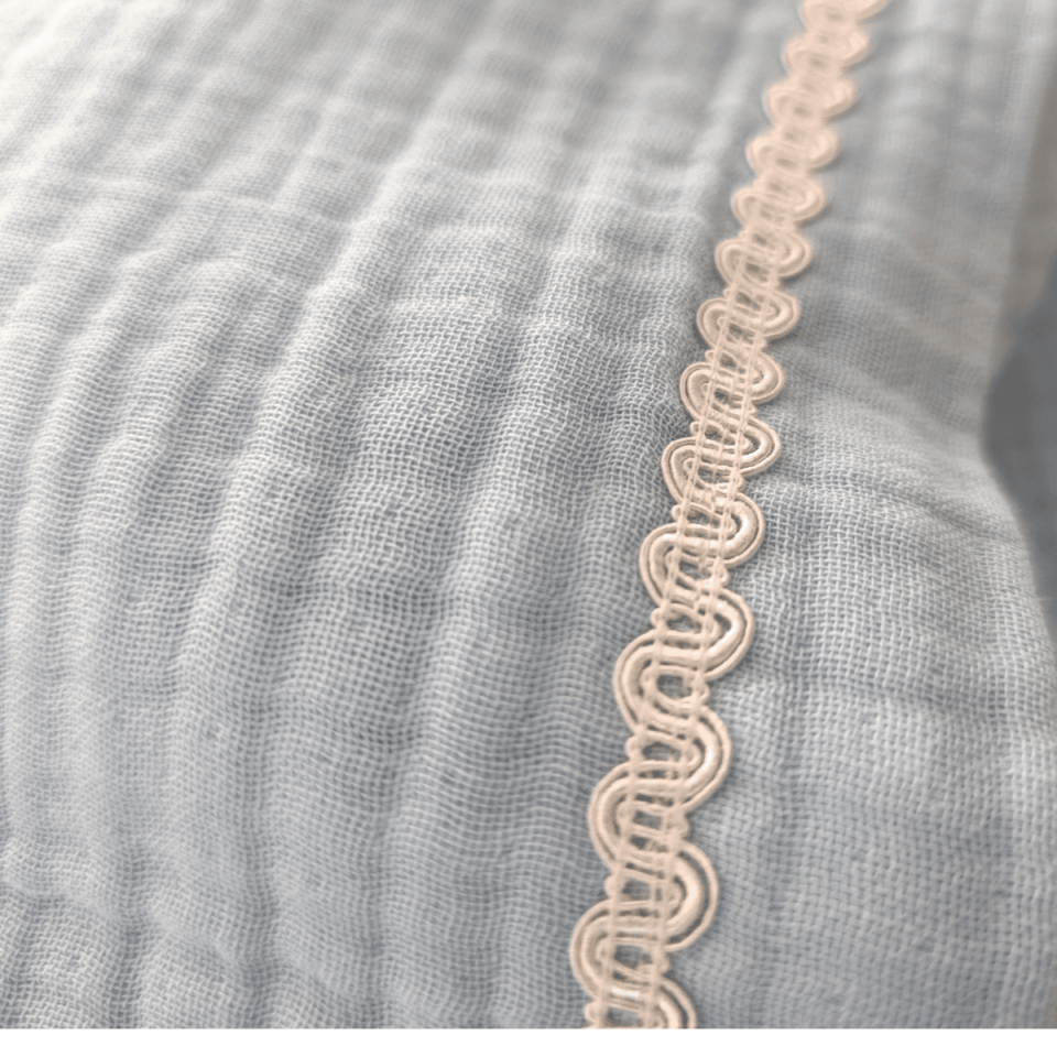 Blue Muslin Baby Blanket