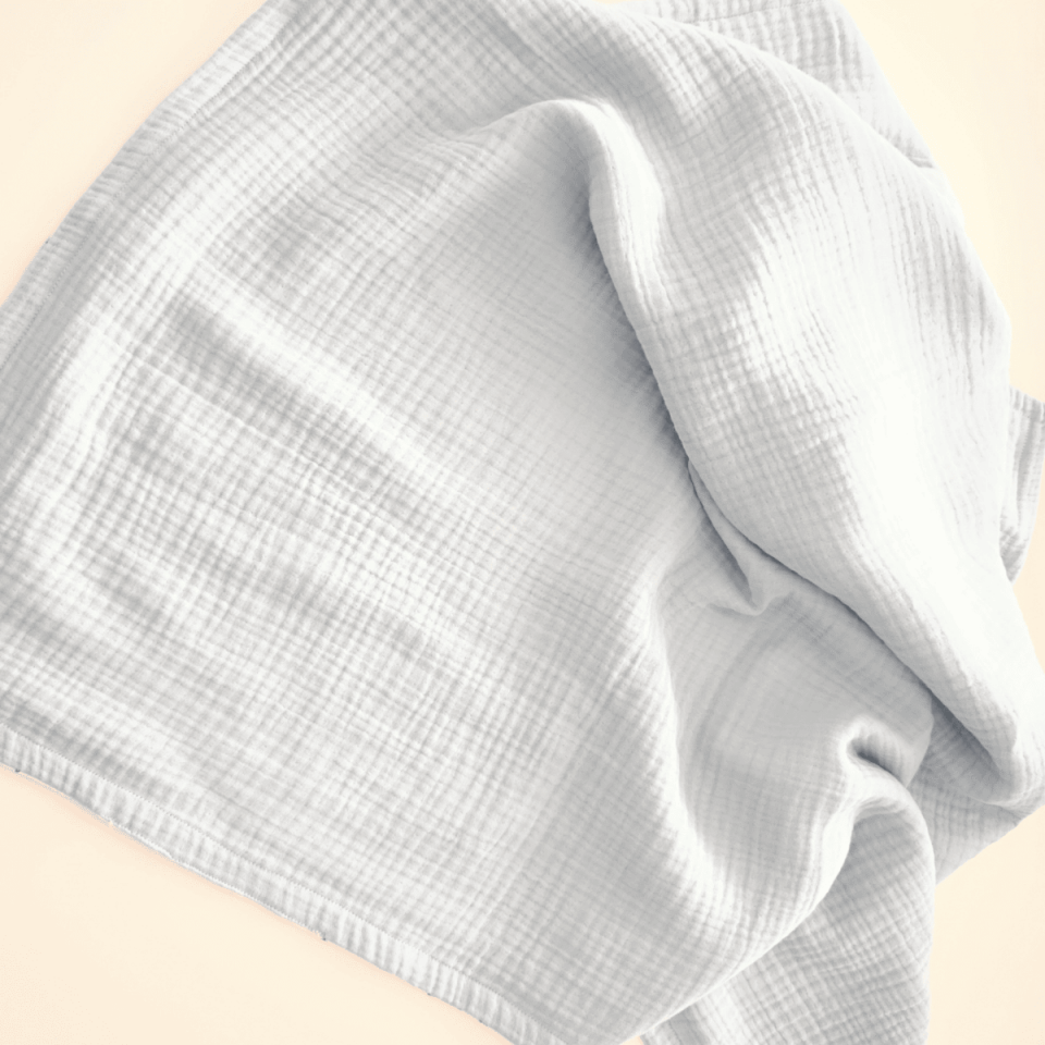 Blue Muslin Baby Blanket