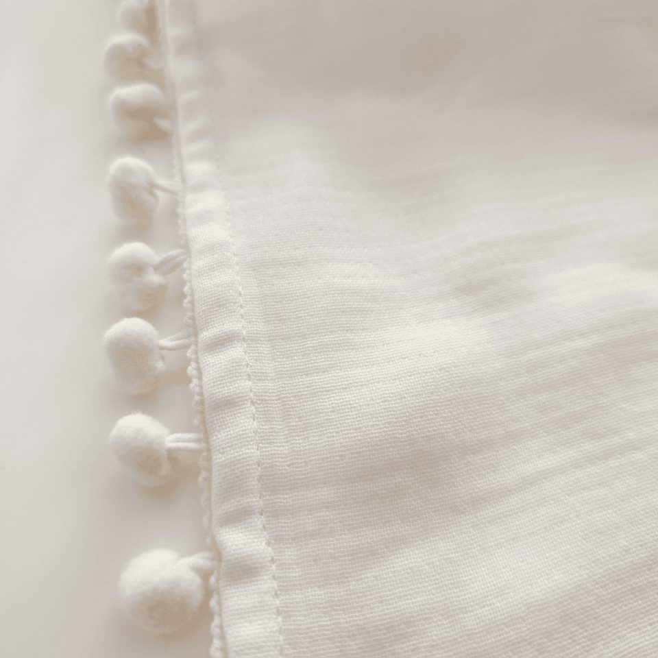 Ecru Muslin Baby Blanket