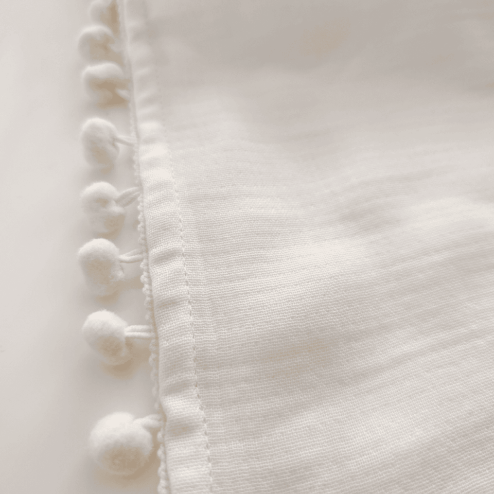 Ecru Muslin Baby Blanket