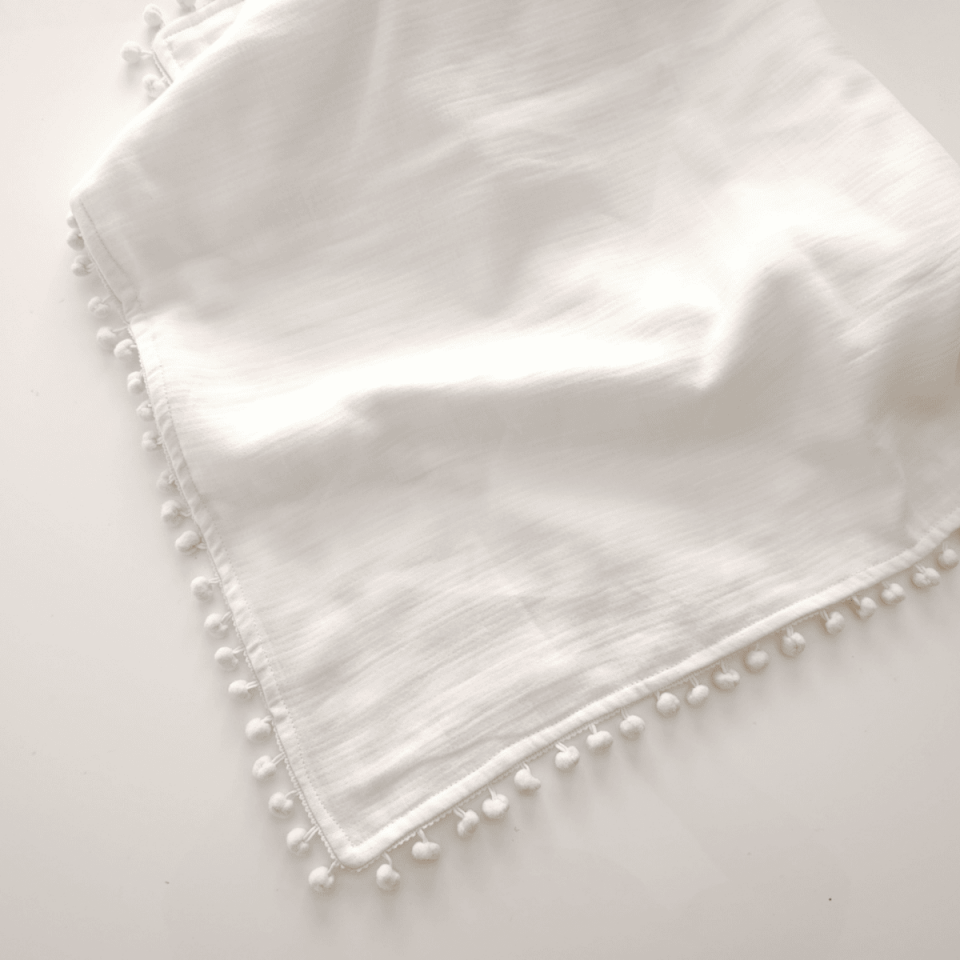 Ecru Muslin Baby Blanket