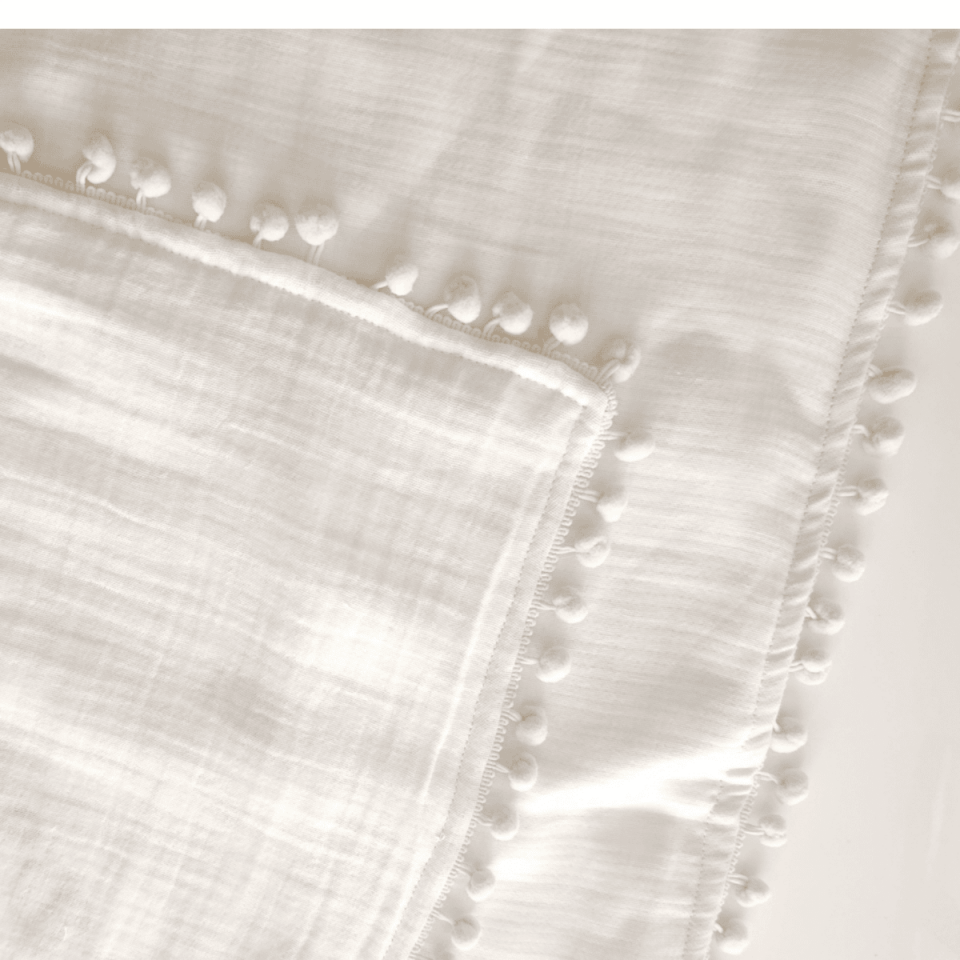 Ecru Muslin Baby Blanket