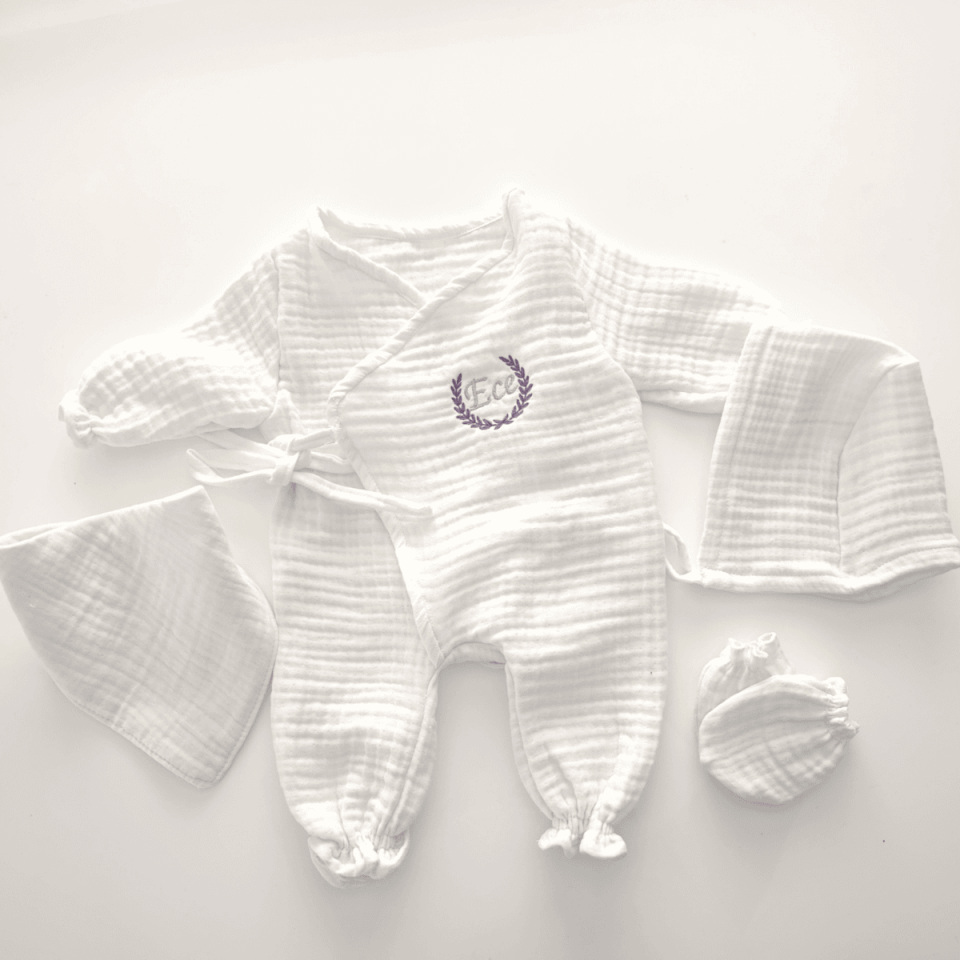 Newborn Set of 4 with Name Written