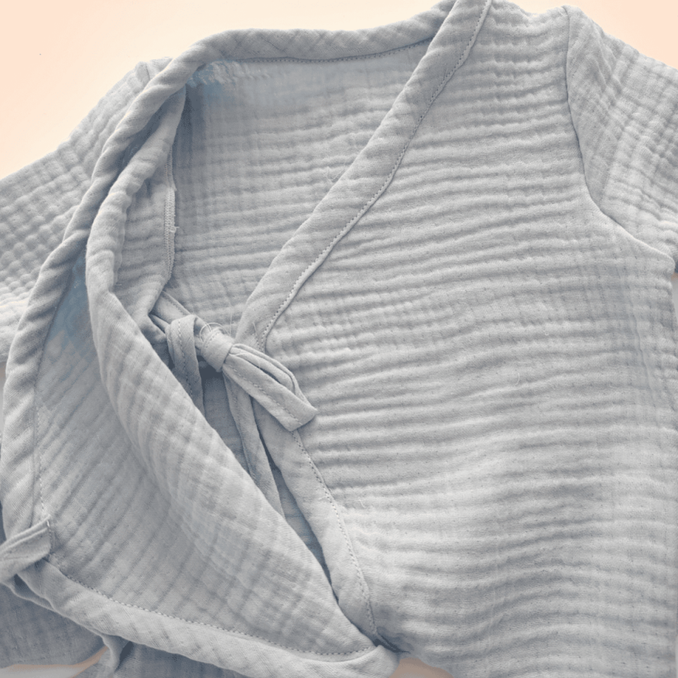Blue Muslin 4-Piece Newborn Set