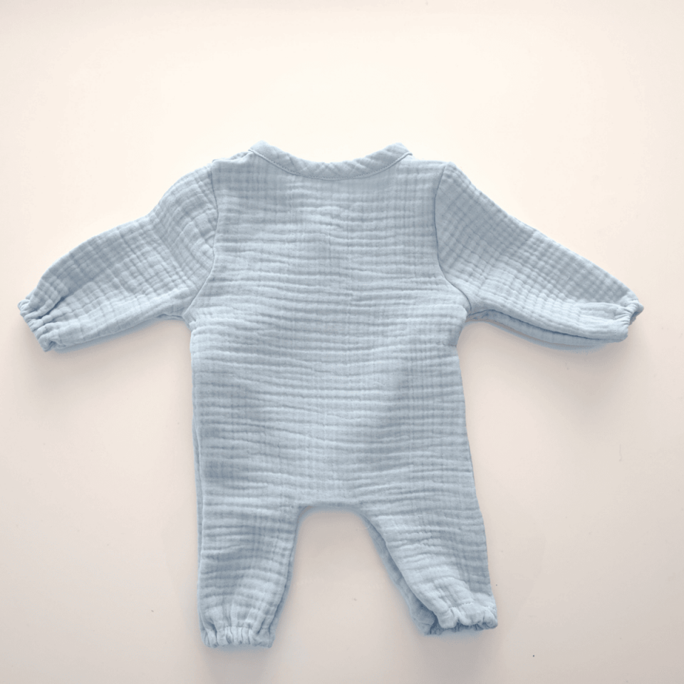 Blue Muslin 4-Piece Newborn Set