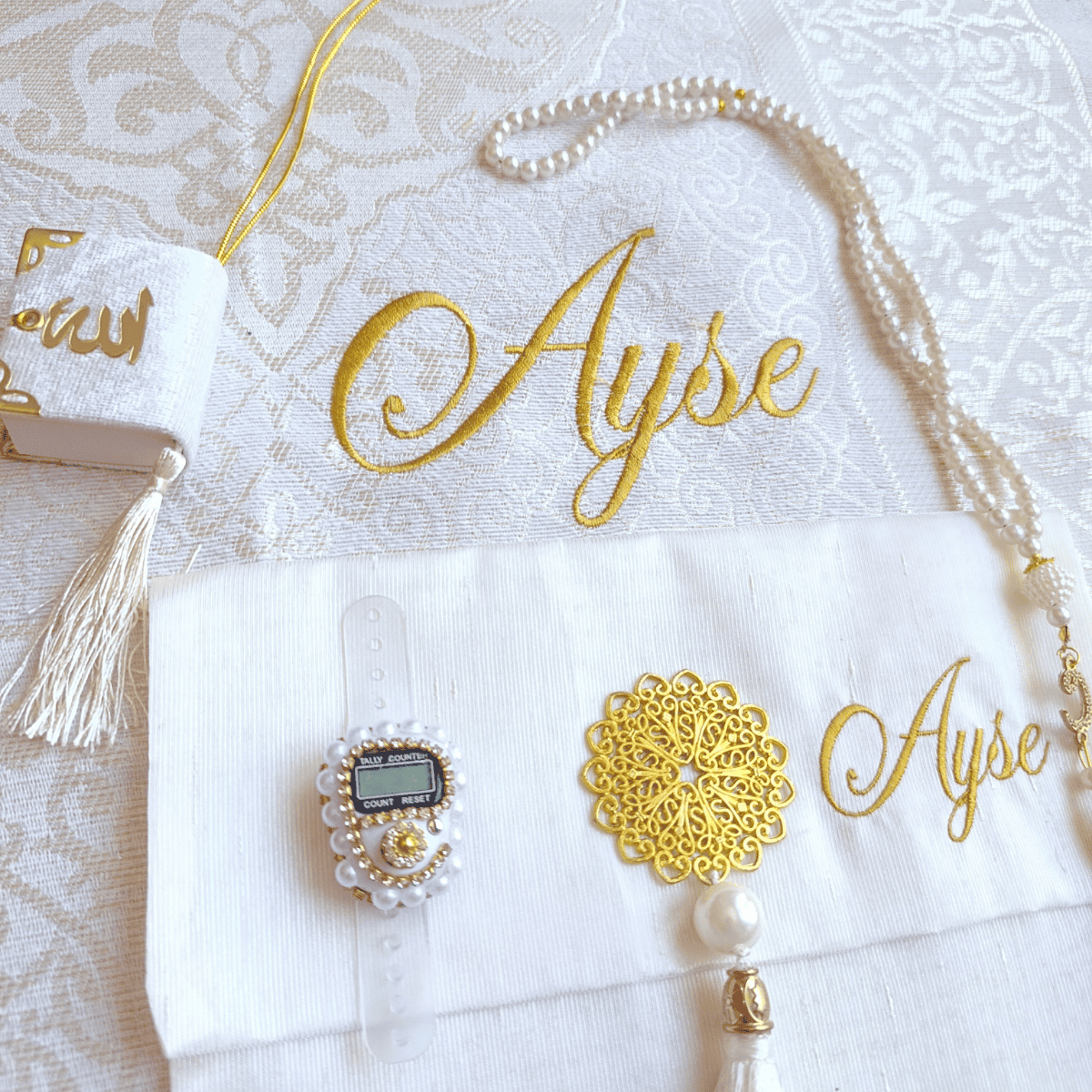 Name Written Prayer Rug Set