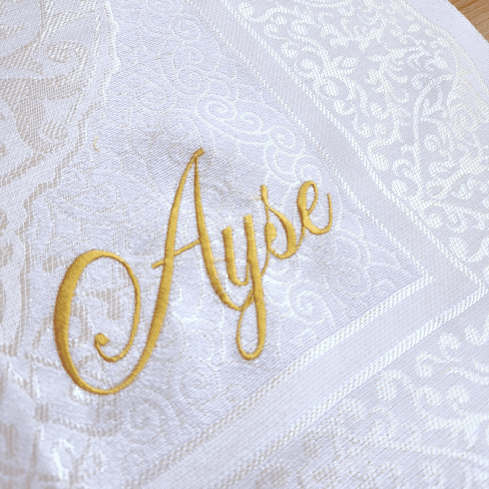 Name Written Prayer Rug Set