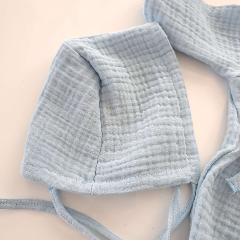 Ensemble de sortie d'hôpital personnalisé en mousseline | Ensemble bébé 4 pièces | Bleu