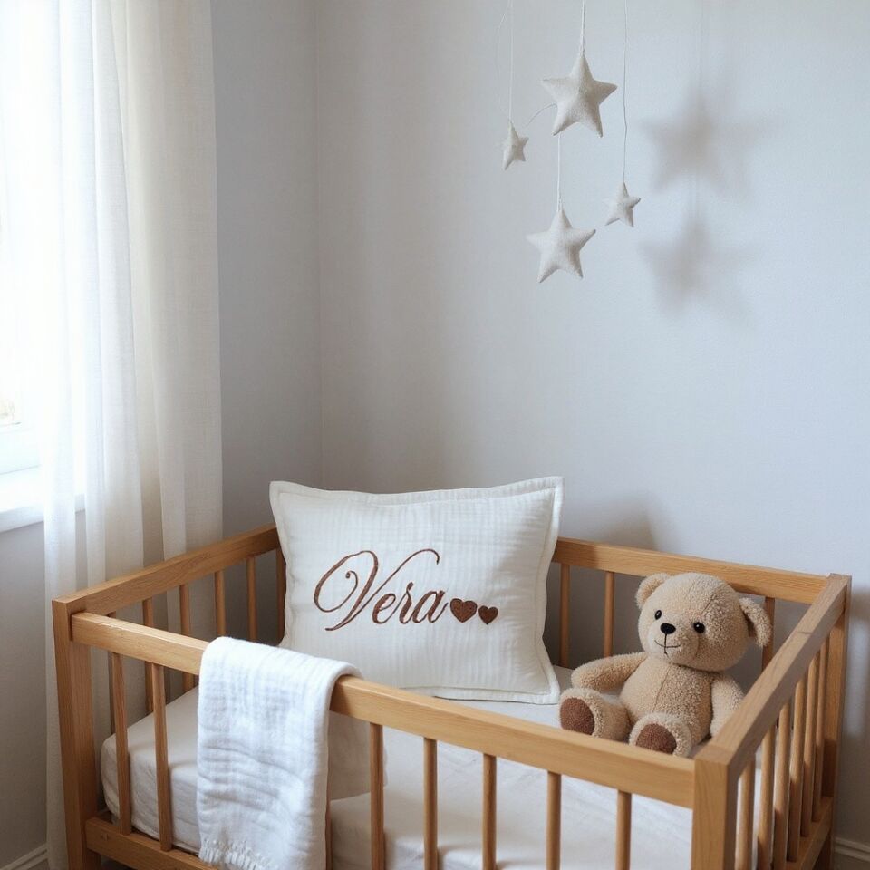Housse de coussin à bijoux en mousseline brodée –